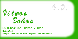 vilmos dohos business card